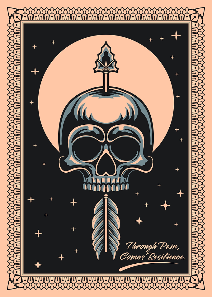 Skull with Arrow Tattoo