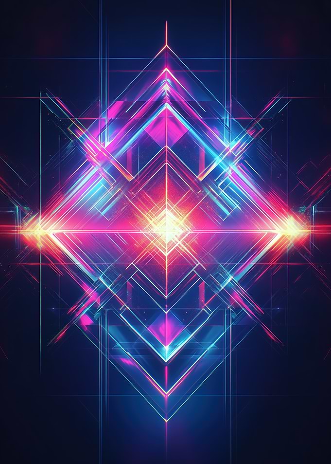 Neon Geometric Abstract