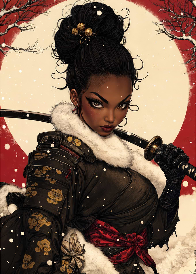 Afro Samurai Woman Poster