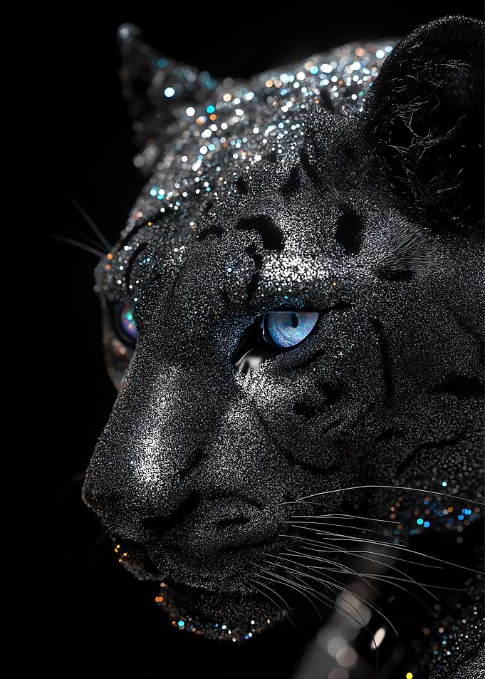 Black Panther with Glitter
