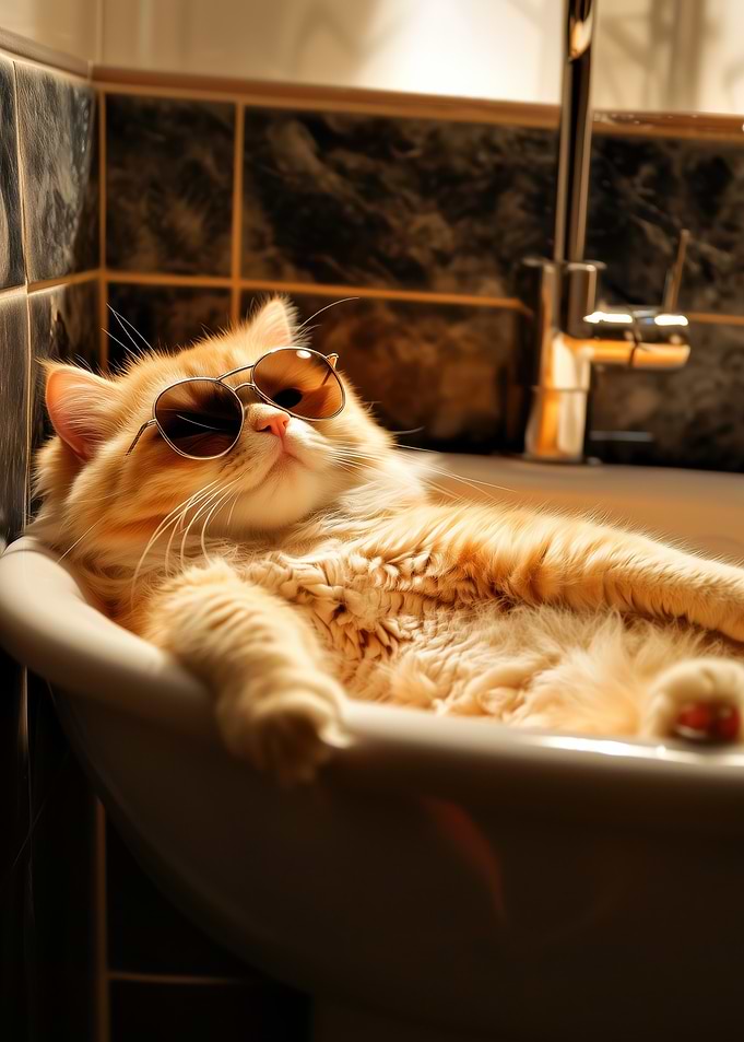 Cool Cat in the Sink