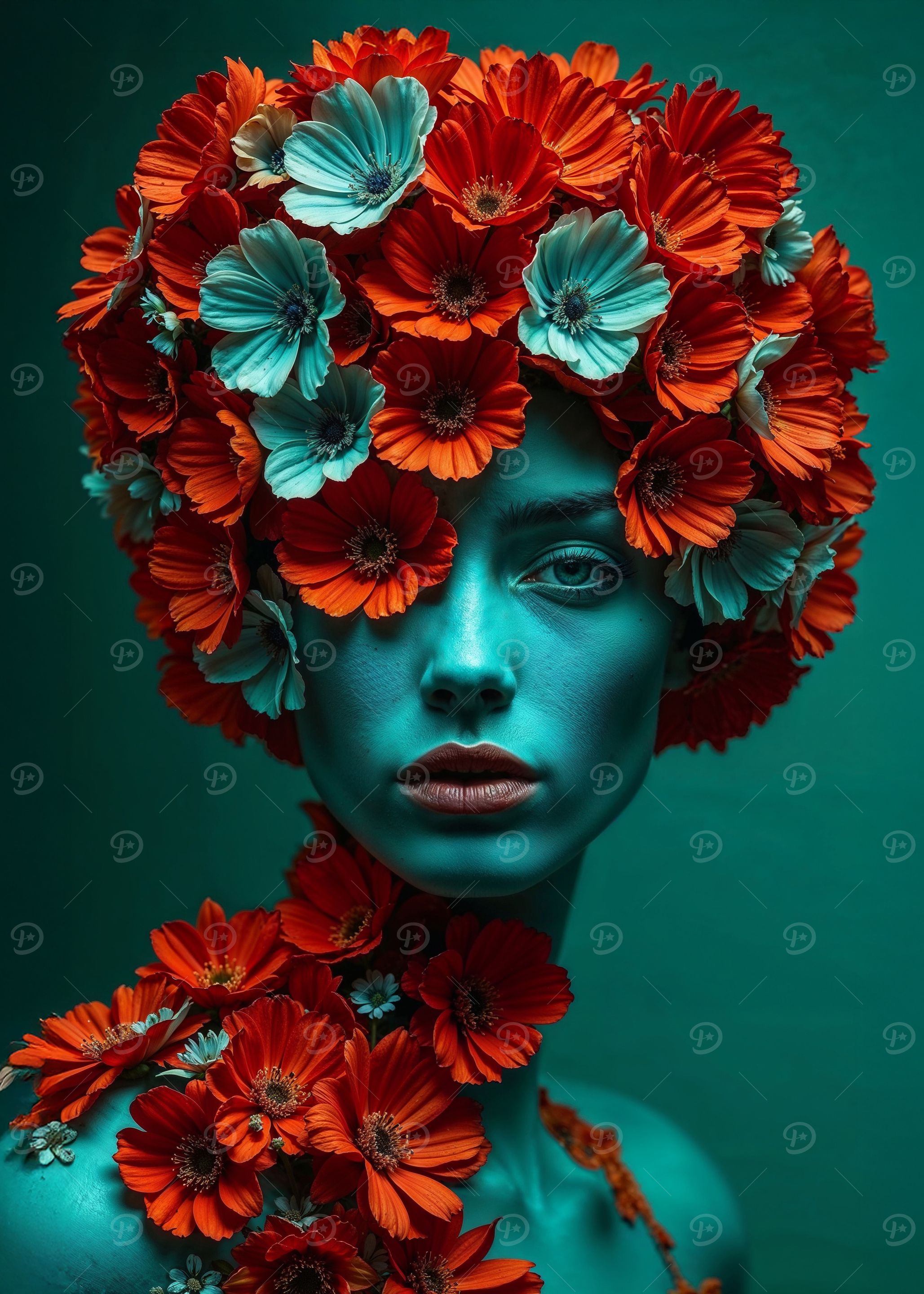 The Blossom Gaze | Crowned in Blooms | Floral Portrait