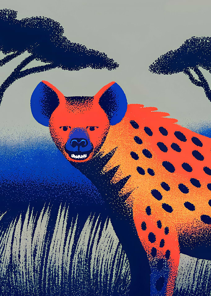 Spotted Hyena Illustration