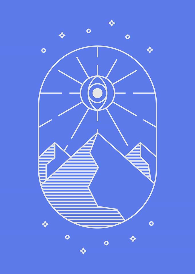 All-Seeing Eye Mountain Blue Ocean