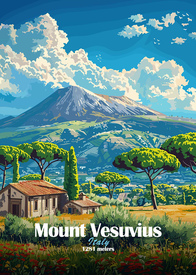 Mount Vesuvius Italy Poster