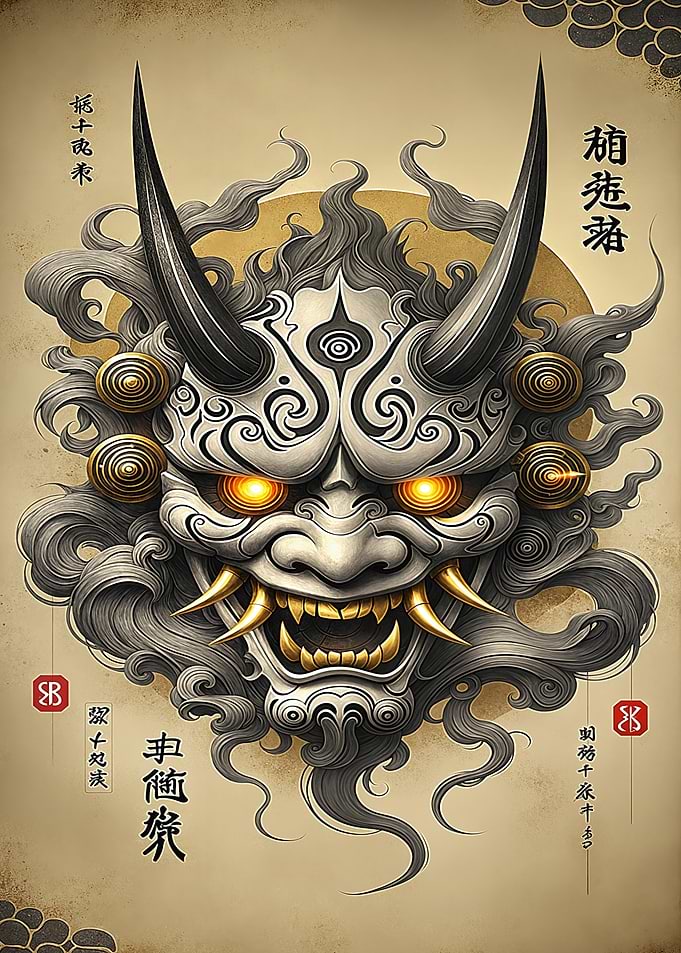Japanese Oni Mask