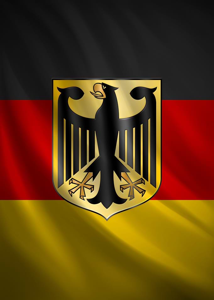 German Flag with Eagle Crest