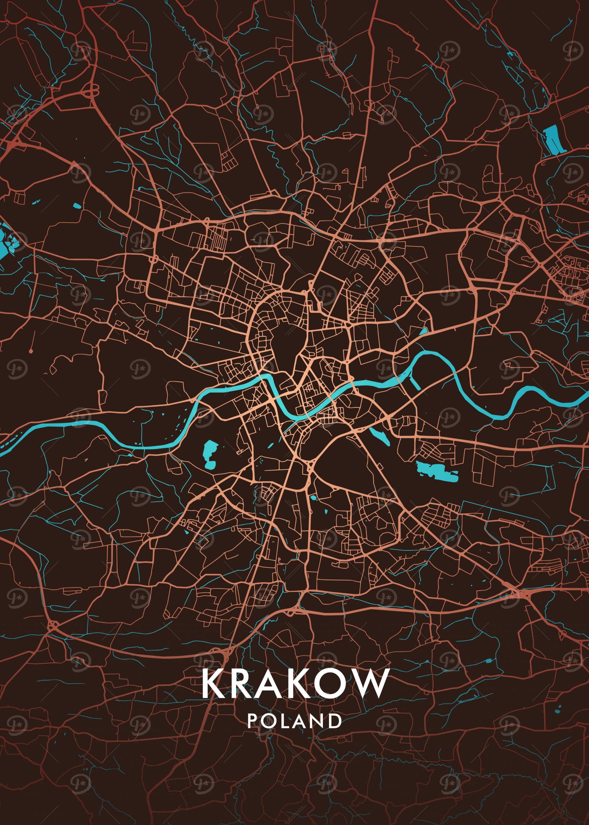Krakow City Map