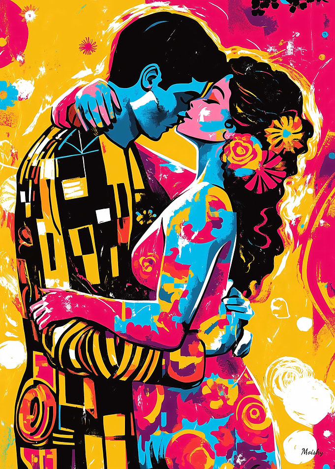 Pop Art Vision of The Kiss
