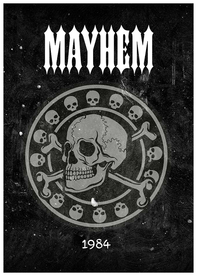 Mayhem Skull Poster