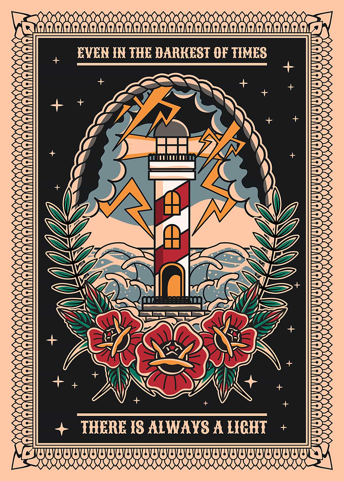 Lighthouse Tattoo Design