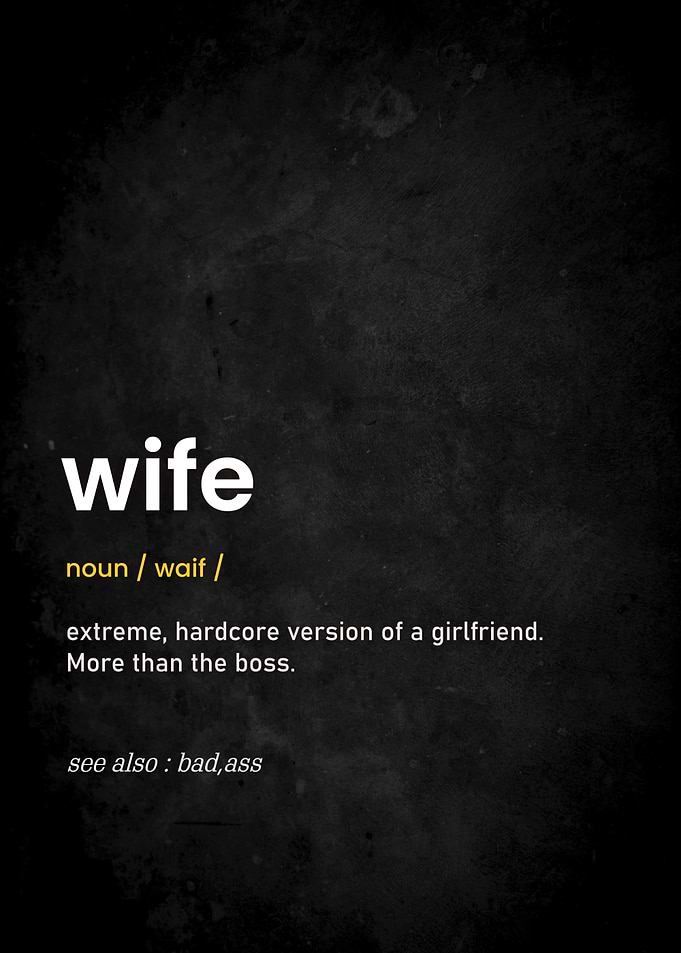 Wife Definition Print