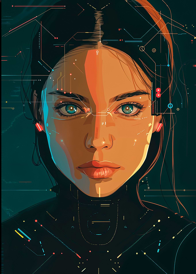 Cyberpunk Woman Portrait