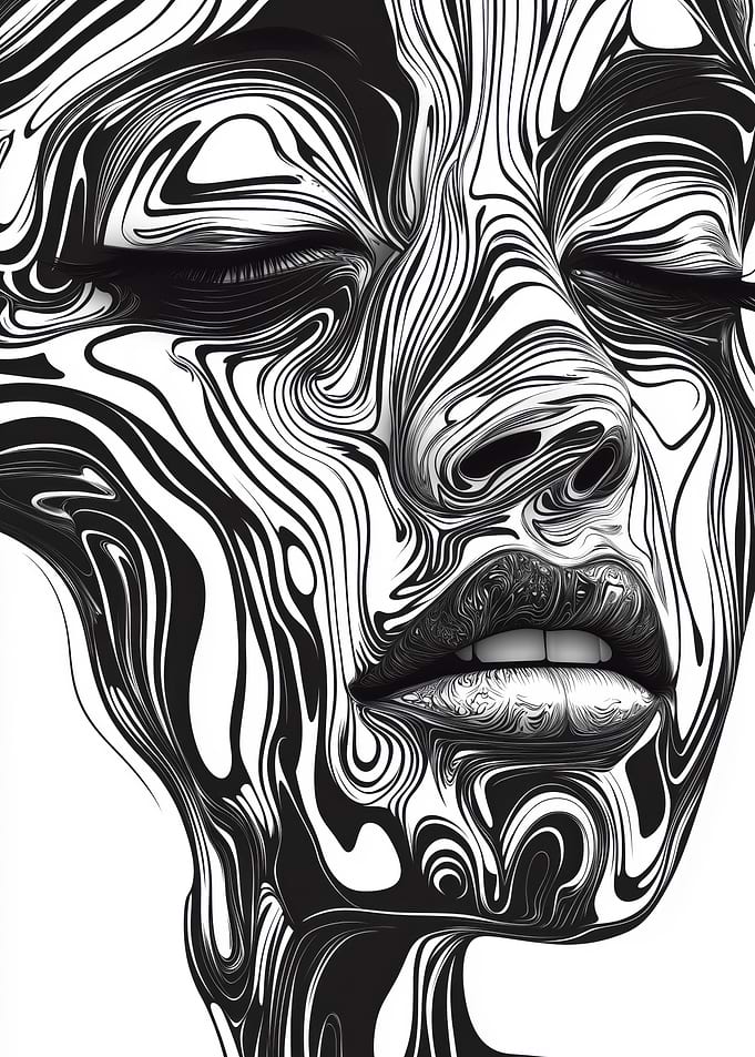 Abstract Face Art