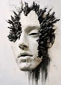 Abstract Face Sculpture