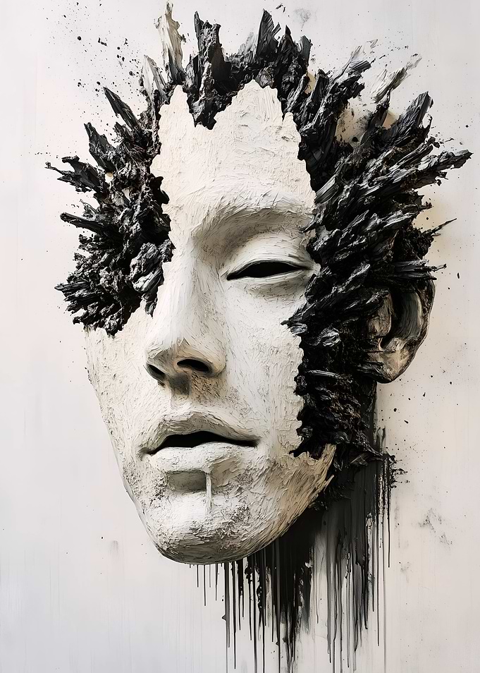 Abstract Face Sculpture