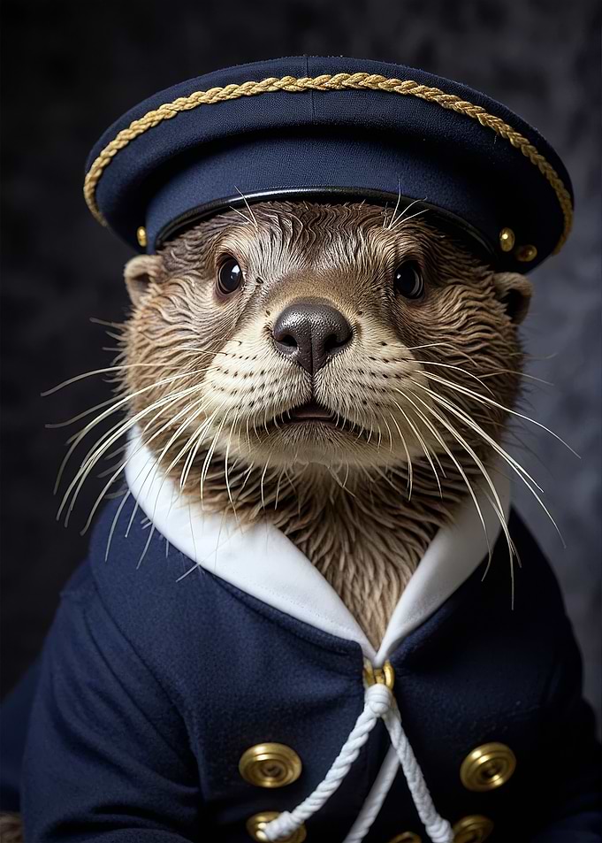 Otter in Sailor Outfit