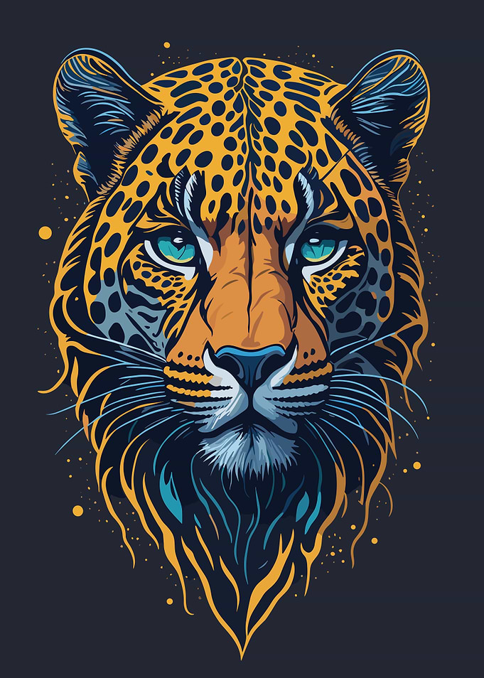 Leopard Portrait Illustration