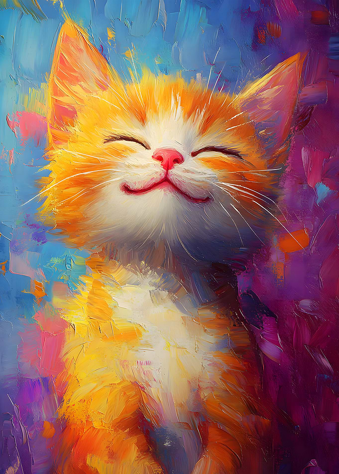 Smile of Joyful Cat
