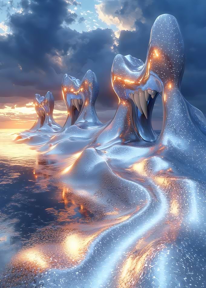 Ethereal Glowing Waves
