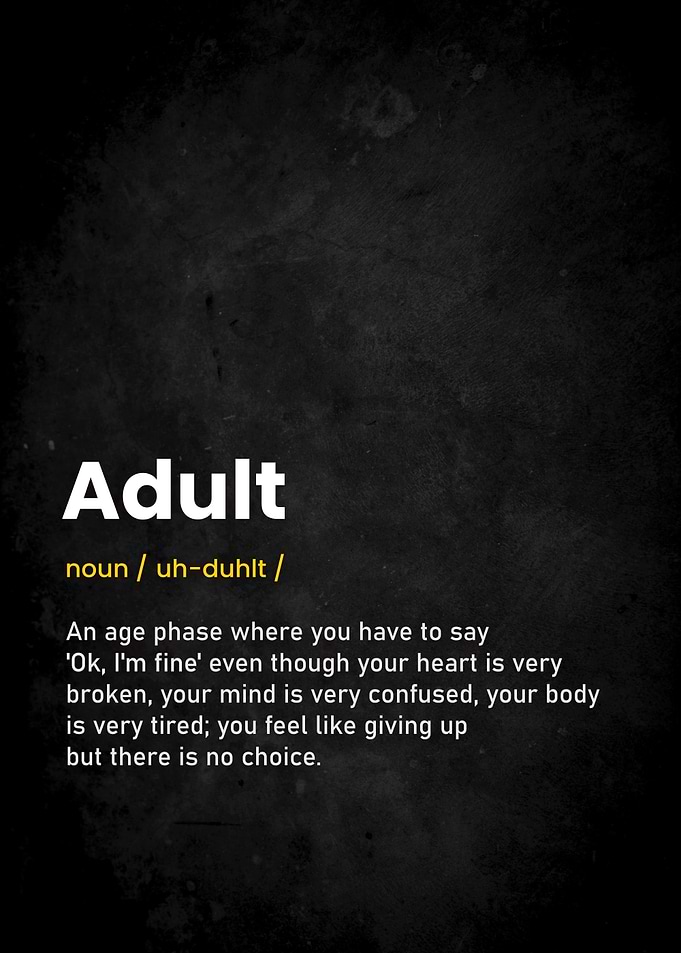 Adult Definition Poster