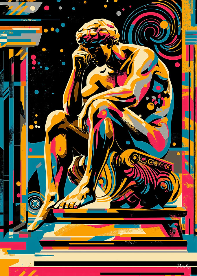 Pop Art Vision of The Thinker