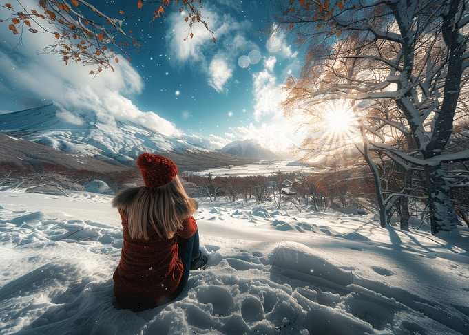 Snowy Mountain View