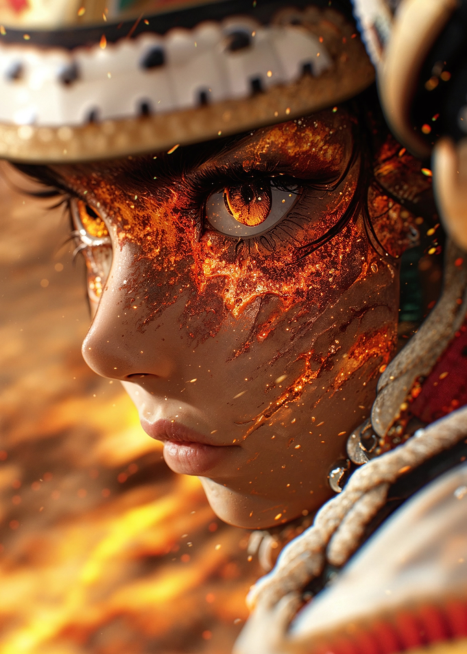 Fiery Woman Portrait