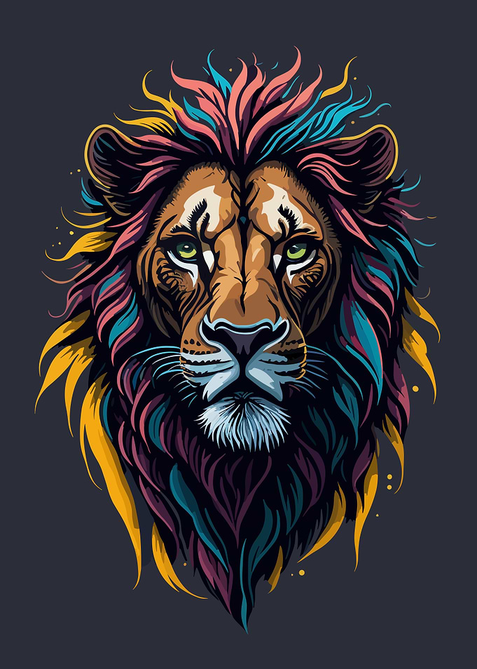 Lion Portrait Illustration