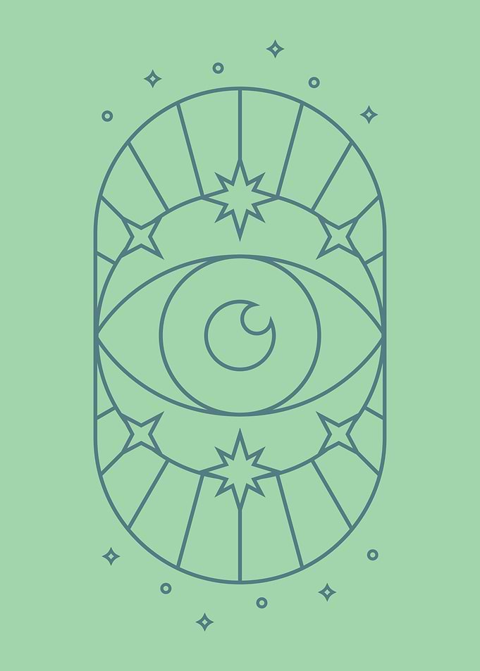 All-Seeing Eye with Stars Sage