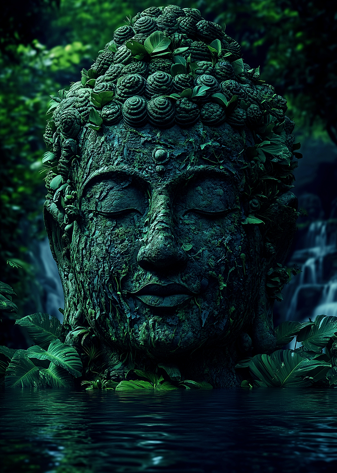 Buddha Statue in Jungle