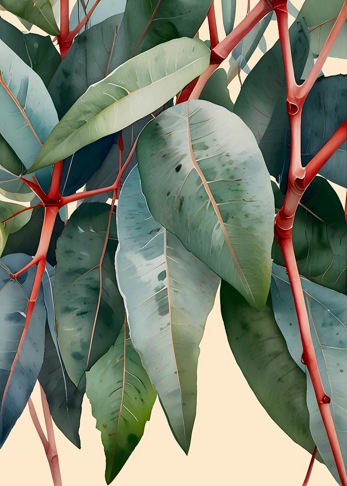 Minimalist Eucalyptus Botanical Art