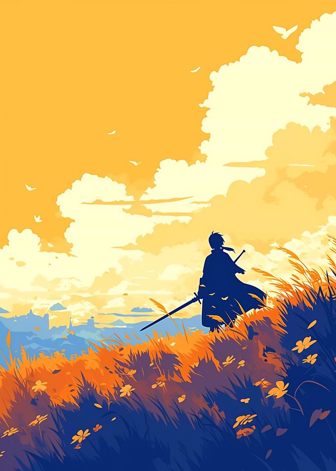 Silhouetted Warrior
