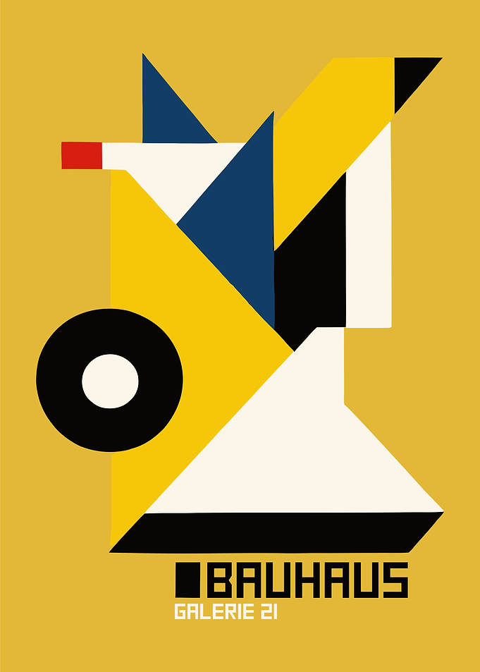 Bauhaus Geometric Art Poster