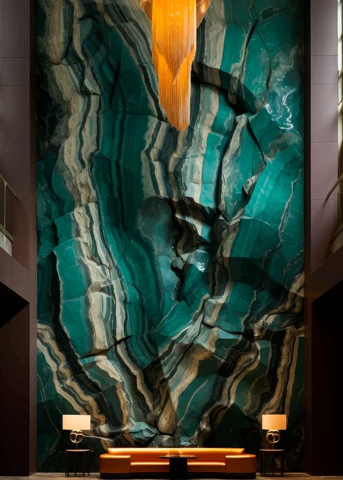 Teal Marble Wall Art