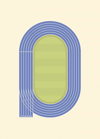 Running Track Illustration