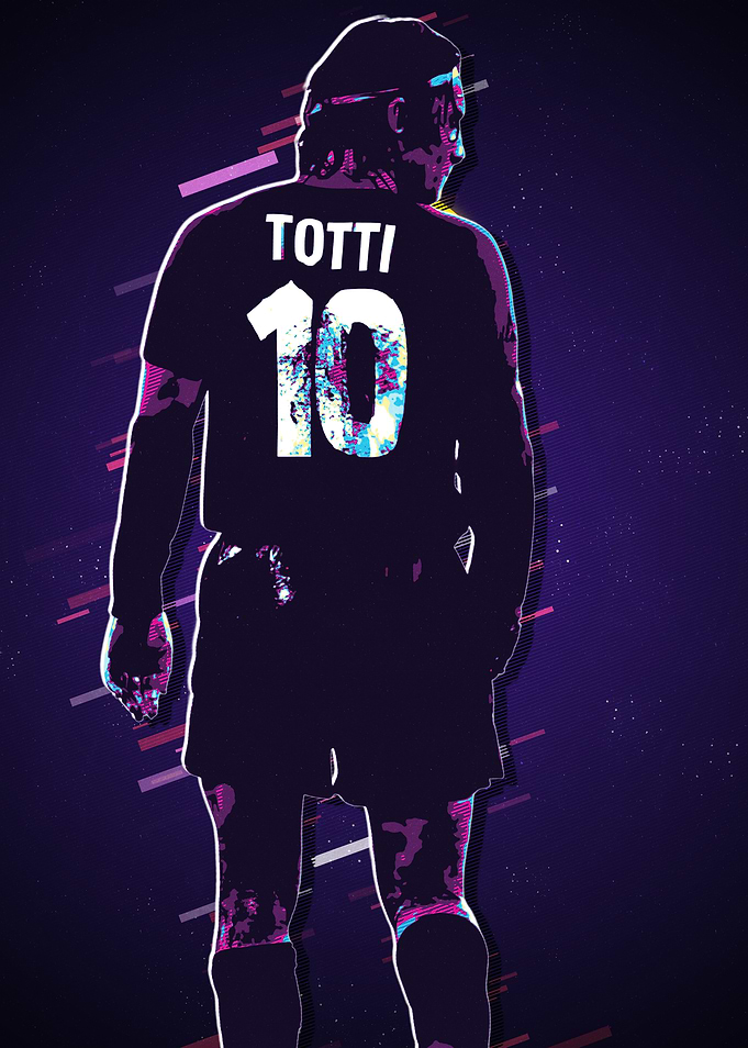 Totti Retro Football Art