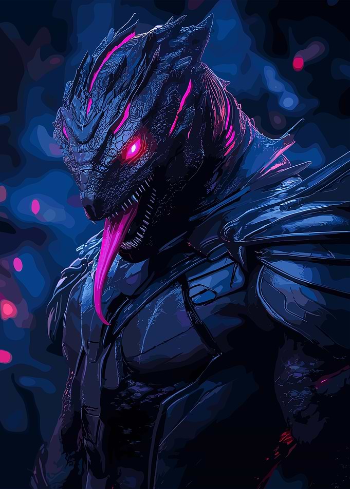 Cyberpunk Dragon Warrior