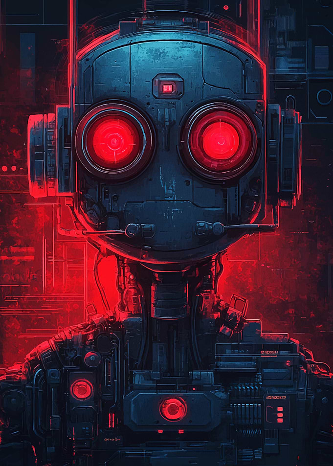 Cyberpunk Robot Portrait
