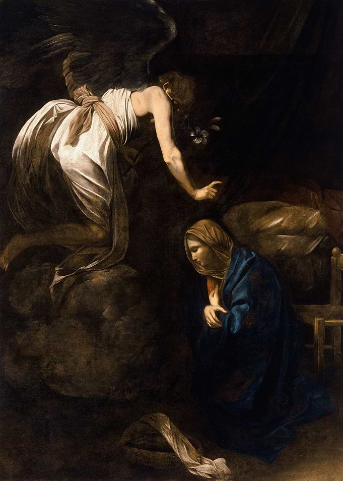 Annunciation - Painting by Caravaggio