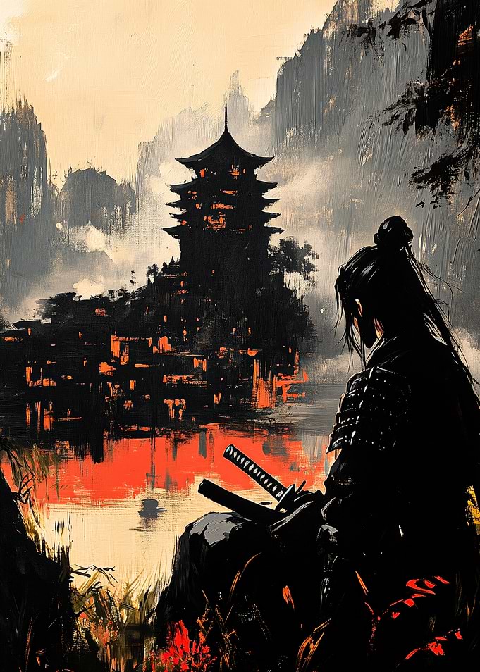 Samurai and Pagoda