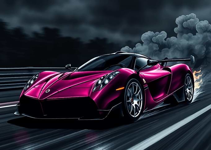 Pagani Huayra Supercar Speeding