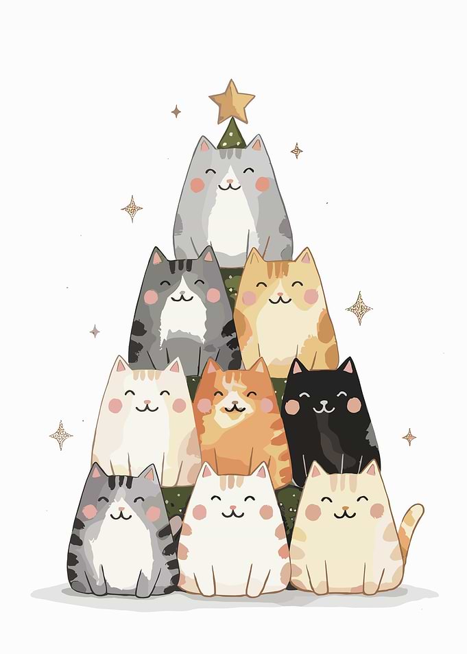 Cat Christmas Tree