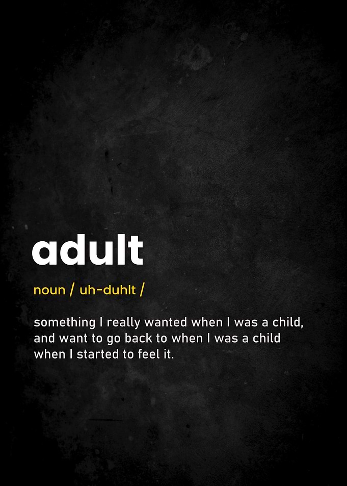 Adult Definition Poster