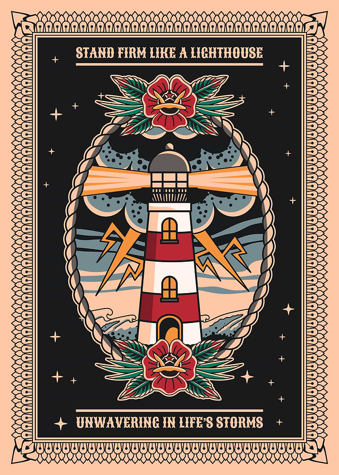 Lighthouse Tattoo Design