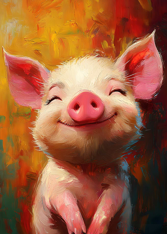 Smiling Happy Pig