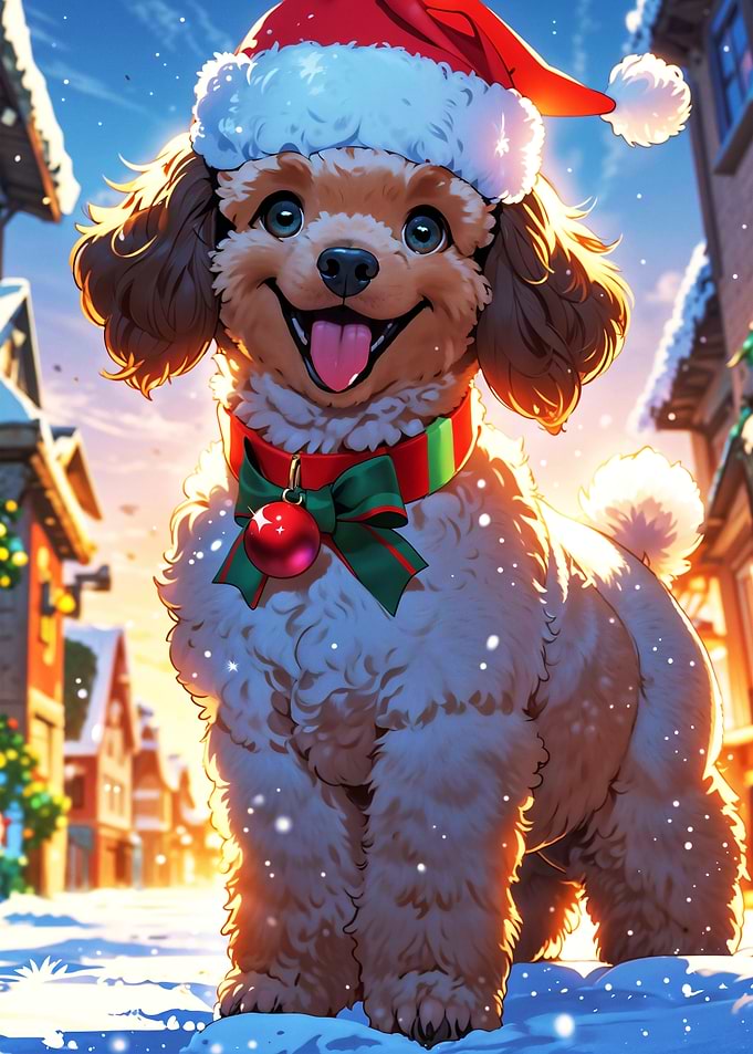 Christmas Poodle