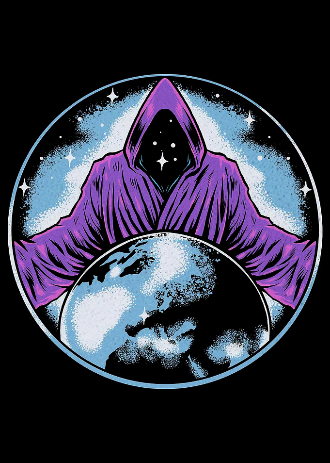 Cosmic Figure with Earth