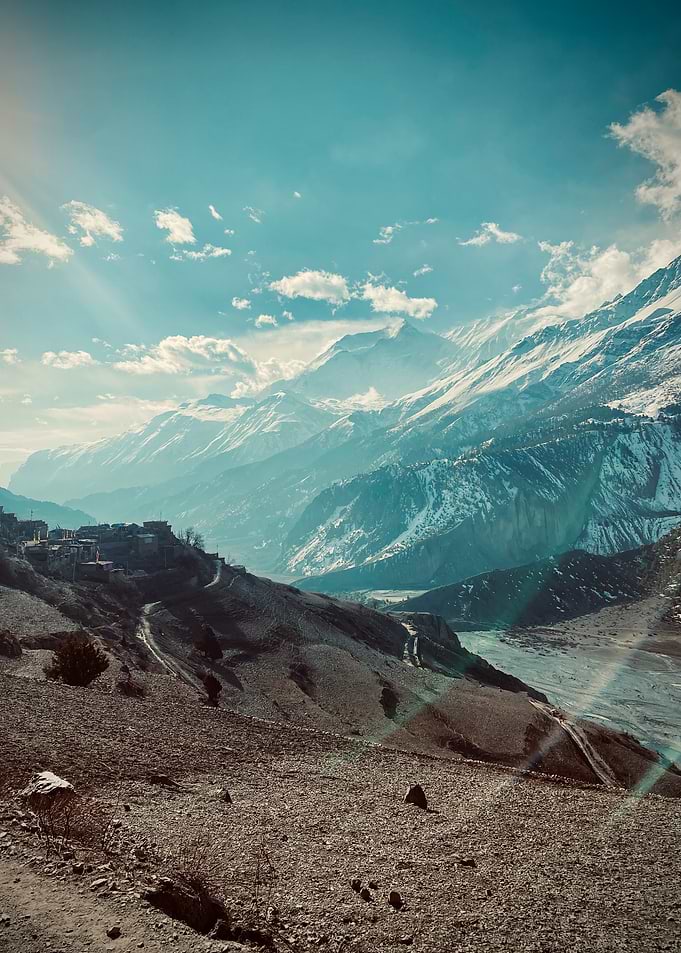 Mountain Village Landscape