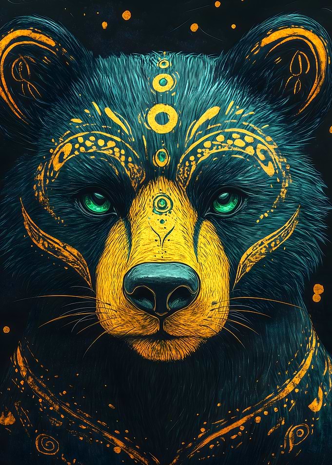 Bear with Tribal Design Animal